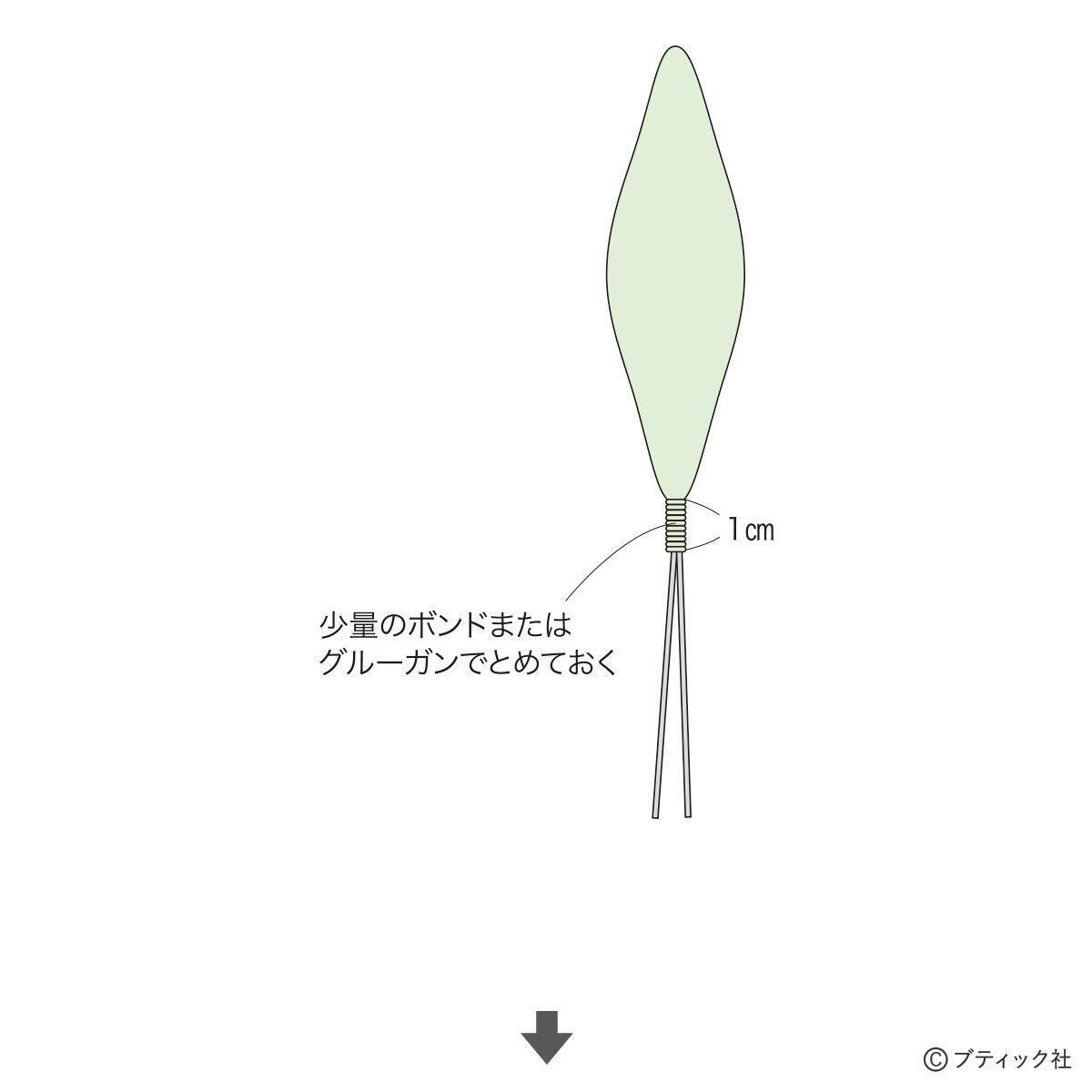 ニットフラワー「チューリップ」の作り方