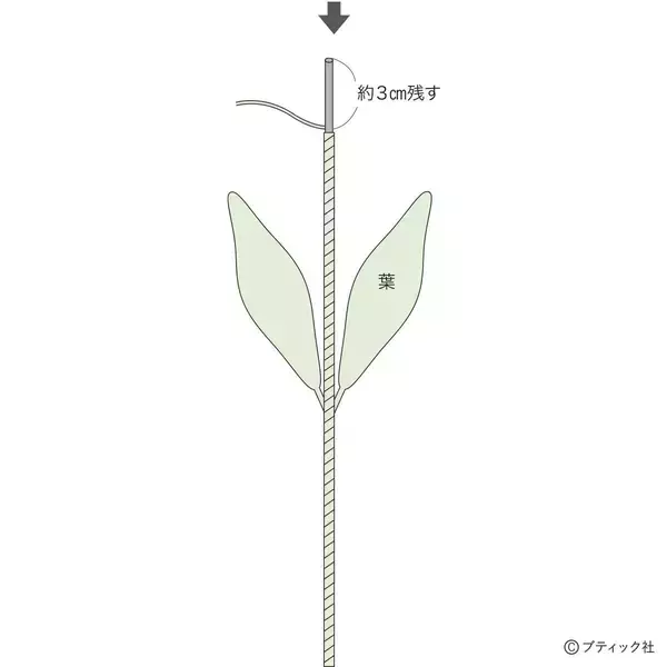 「ニットフラワー「チューリップ」の作り方」の画像