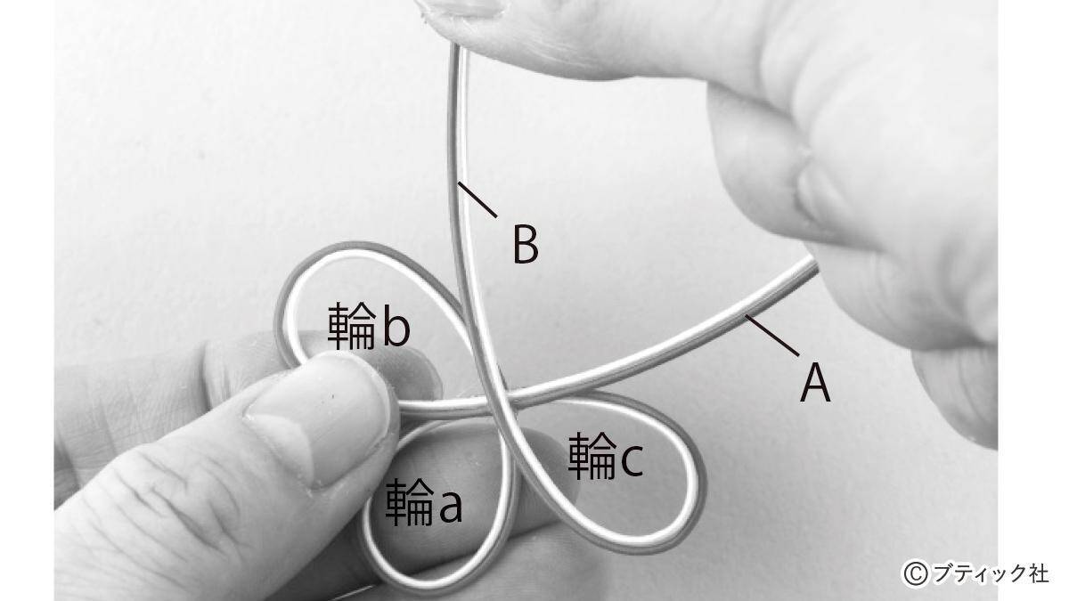 「四つ葉のクローバーの水引飾り」の作り方