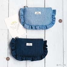 デニムリメイク！「フリルがおしゃれなフラットポーチ」の作り方