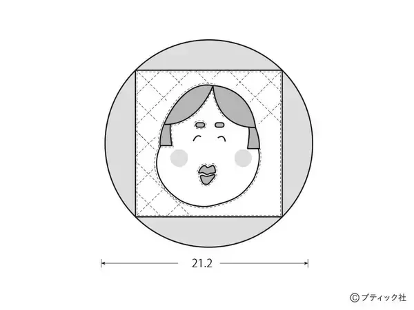 「「お正月モチーフのミニマット」の作り方」の画像