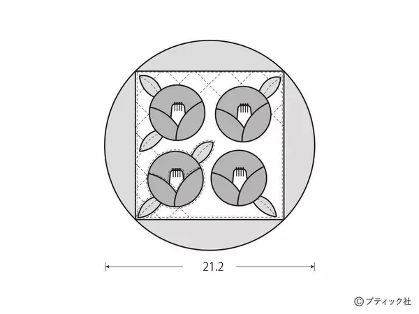 「「お正月モチーフのミニマット」の作り方」の画像