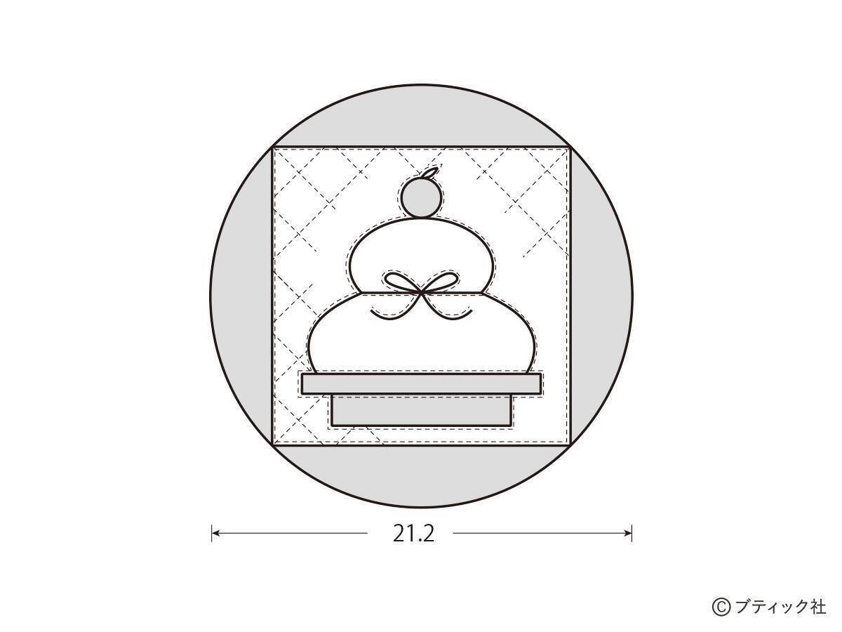「お正月モチーフのミニマット」の作り方