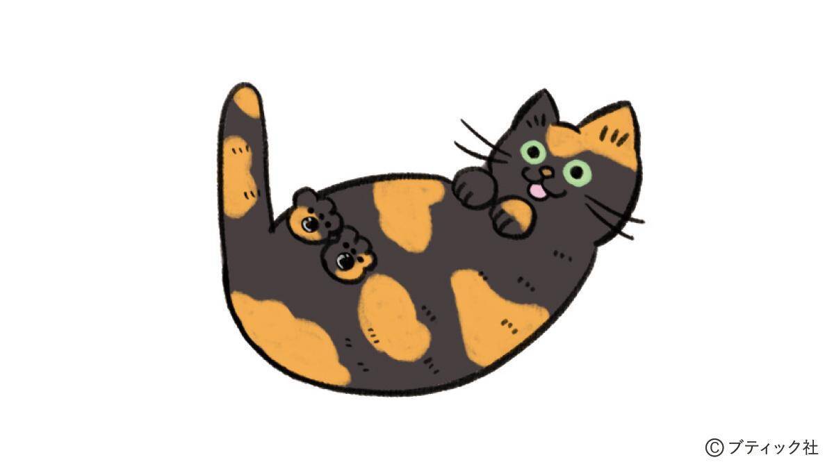 ねこだらけのマンダラぬりえ「雨の日だってHappy」