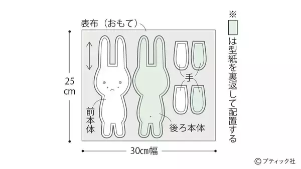 「「うさぎさん （ぬいぐるみ）」の作り方」の画像