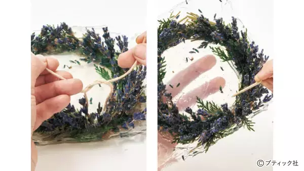 「「氷壁ラベンダーリース」の作り方」の画像