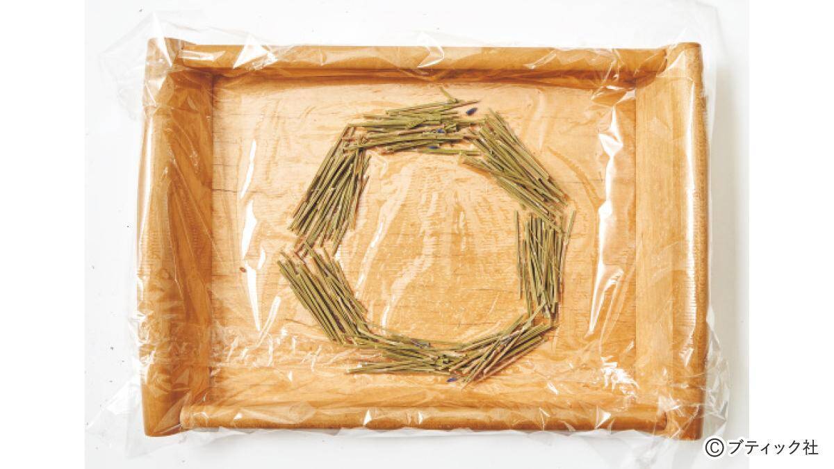 「氷壁ラベンダーリース」の作り方