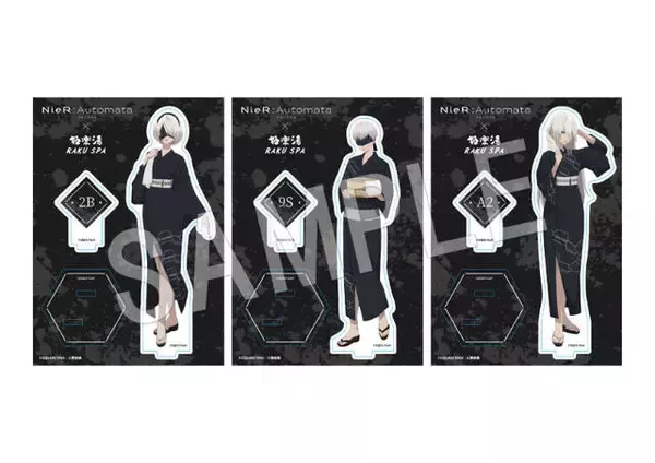 「『NieR:Automata Ver1.1a』と「極楽湯・RAKU SPA」がコラボ！湯上り浴衣姿の描き下ろしイラストグッズやコラボ風呂が登場」の画像