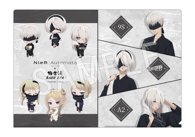 『NieR:Automata Ver1.1a』と「極楽湯・RAKU SPA」がコラボ！湯上り浴衣姿の描き下ろしイラストグッズやコラボ風呂が登場