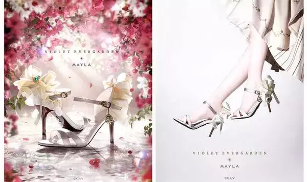 「『ヴァイオレット・エヴァーガーデン』のサンダル2種類が受注販売！「MAYLA」とのタイアップ第2弾、石川由依のストーリーナレーションムービーも公開中」の画像