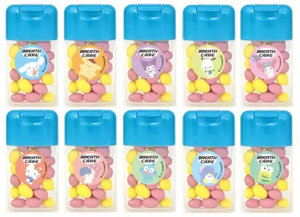 「サンリオキャラが「噛むブレスケア」とコラボ！ポムポムプリン、シナモロール、ポチャッコ、クロミ、マイメロディらデザインの可愛いパッケージが目印」の画像