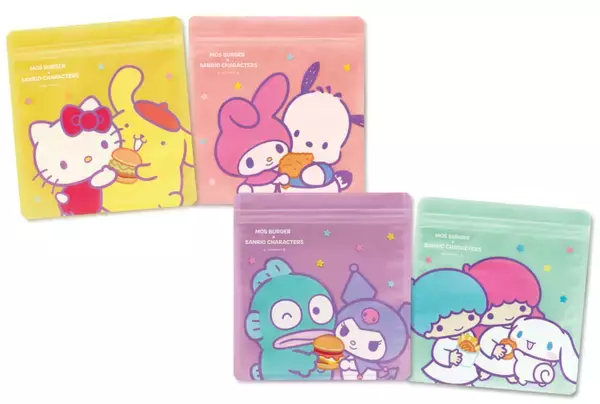 「「モスバーガー×サンリオキャラクターズ 春のラッキーバッグ」が4月25日発売。コラボグッズにお食事補助券が入ったお得なセット」の画像