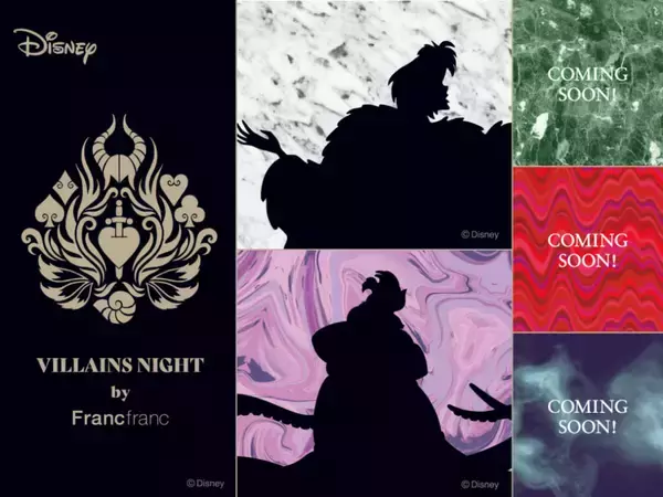 ディズニーヴィランズがコンセプトのアイテムがFrancfrancにて発売決定！第1弾は「アースラ」「クルエラ」とスペシャルなエンブレムデザインが登場