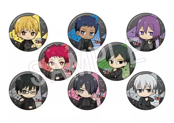 「『黒子のバスケ』黒スーツの描き下ろしグッズが「ジャンプフェスタ2023」に登場！ミニキャライラストのグッズも！アクスタや缶バッジなど」の画像