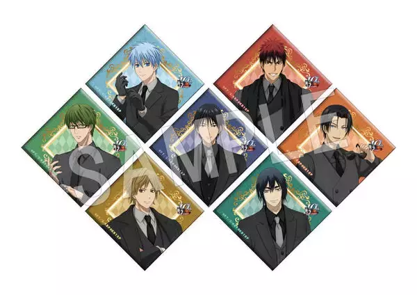 「『黒子のバスケ』黒スーツの描き下ろしグッズが「ジャンプフェスタ2023」に登場！ミニキャライラストのグッズも！アクスタや缶バッジなど」の画像