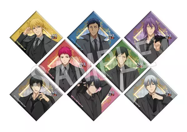 「『黒子のバスケ』黒スーツの描き下ろしグッズが「ジャンプフェスタ2023」に登場！ミニキャライラストのグッズも！アクスタや缶バッジなど」の画像