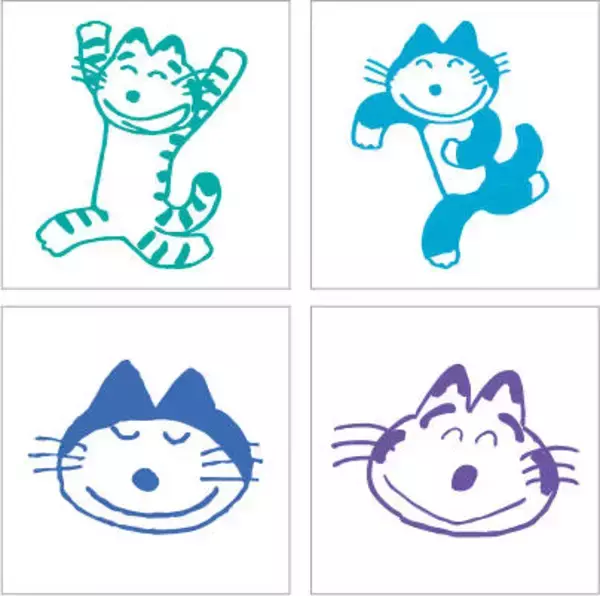 「『11ぴきのねこ』郵便局などでスタンプグッズが発売中！可愛くてたまらない日付印、スタンプセット、ふせんスタンプなど」の画像