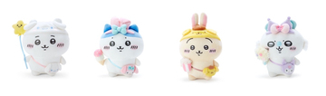 『ちいかわ』とサンリオのコラボ再び！サンリオキャラをイメージしたポシェットや帽子を身に付けた「ちいかわ」のぬいぐるみやキーホルダー、ミニブローチなど