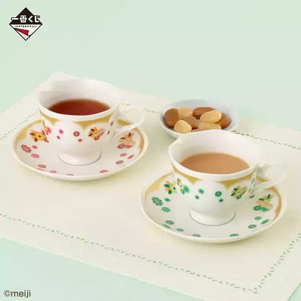 「「アポロ」や「チェルシー」などmeijiのお菓子モチーフの一番くじが発売決定！アポロちゃんのクッション、きのこ派もたけのこ派も使えるデザインのポーチなど」の画像