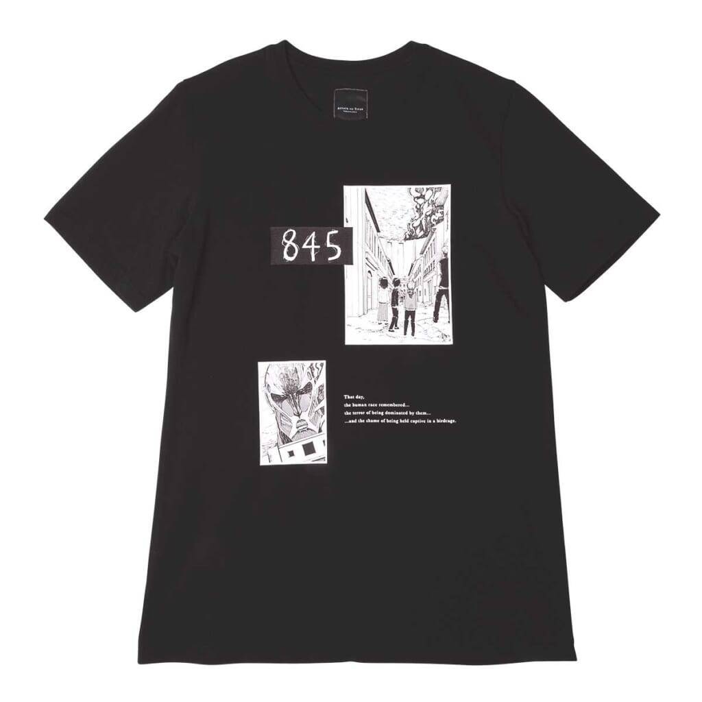 『進撃の巨人』から背骨のプリントパーカーやエレンのビジュアルを前面に広げたTシャツなどのアパレルコレクションが販売中。布をはがすと巨人の顔が現れる「壁のスウェット」も登場