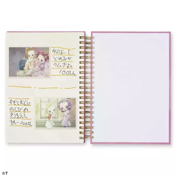 「『おジャ魔女どれみ』20周年記念！ 「ハナちゃんのノート」を再現したノート＆ブロマイドセット発売決定♪」の画像