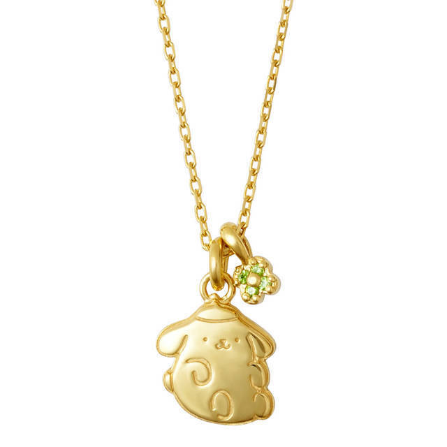 『ポムポムプリン』きらきら輝くジュエリー化♪ 幸せのクローバーチャームつき♪