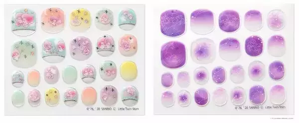 「大人カワイイ♪ 『ハローキティ』『リトルツインスターズ』のネイルシールやアパレルグッズが登場！」の画像