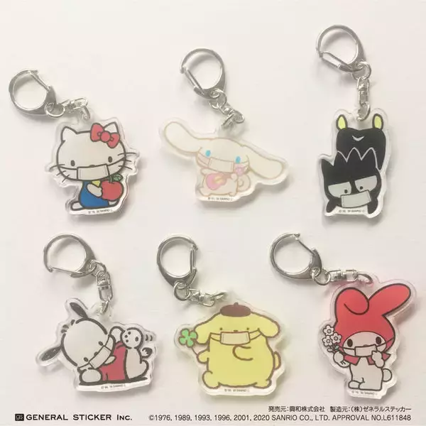 「マスク姿の『サンリオキャラ』グッズ登場♪ ポチャッコ、シナモロール、ポムポムプリンetc」の画像