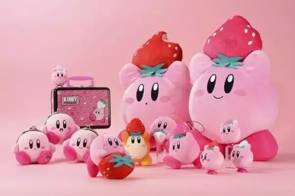 「『星のカービィ』× いちごが可愛い♪ ナムコ限定景品が登場！ BIGぬいぐるみやお菓子トランクなど♪」の画像