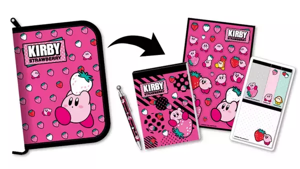 「『星のカービィ』× いちごが可愛い♪ ナムコ限定景品が登場！ BIGぬいぐるみやお菓子トランクなど♪」の画像