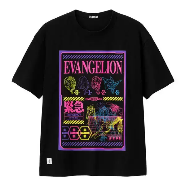 「GUの『エヴァンゲリオン』シャツ、どう着る？キレイ目にも派手にも！おすすめコーデ４選♪」の画像