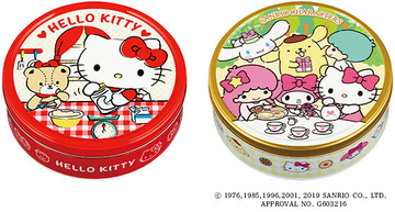 『サンリオ』×「ブルボン」ハローキティやポムポムプリンのデザイン缶クッキー♪