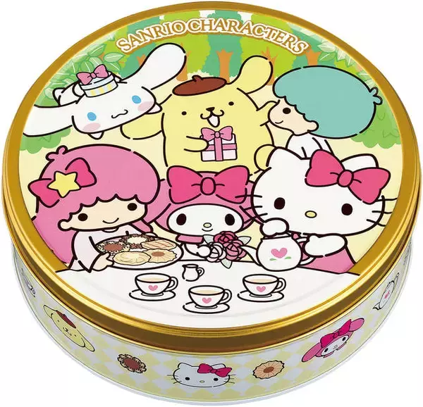 「『サンリオ』×「ブルボン」ハローキティやポムポムプリンのデザイン缶クッキー♪」の画像