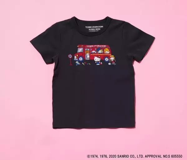「『サンリオ』×「GLOBAL WORK」！ ハローキティの可愛いグラフィックTシャツ登場♪」の画像
