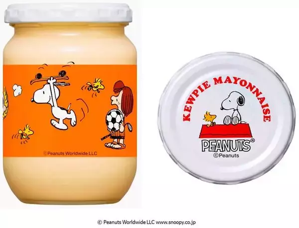 「『スヌーピー』デザインの「キューピー」瓶入りマヨネーズ発売決定♪ 季節でデザインが変わる♪」の画像