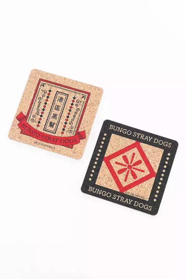 「『文豪ストレイドッグス』カップスリーブ＆コースターセット登場♪ コルク質感でおしゃれ＆便利」の画像