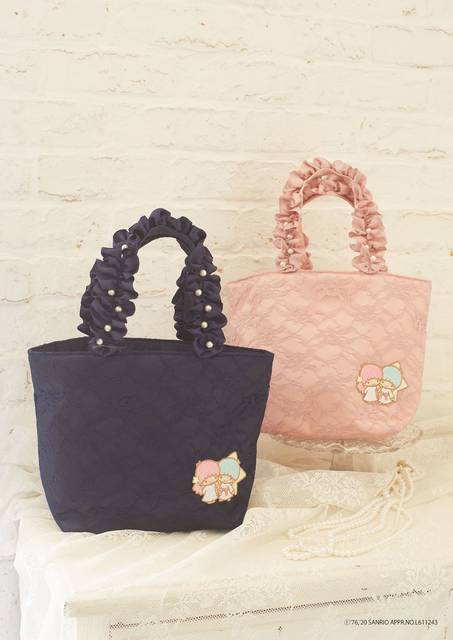 『リトルツインスターズ』×「Maison de FLEUR」♪ フリルが可愛いトートバッグやポーチ登場♪