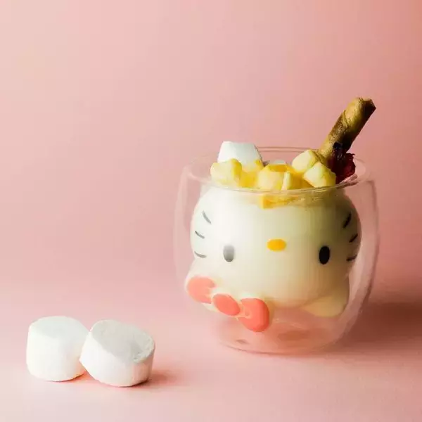 「『ハローキティ』ダブルウォールグラスが登場♪ ホットドリンクにも使える♪」の画像