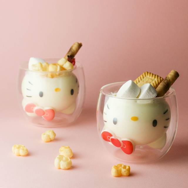『ハローキティ』ダブルウォールグラスが登場♪ ホットドリンクにも使える♪