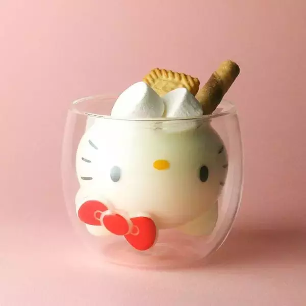 「『ハローキティ』ダブルウォールグラスが登場♪ ホットドリンクにも使える♪」の画像