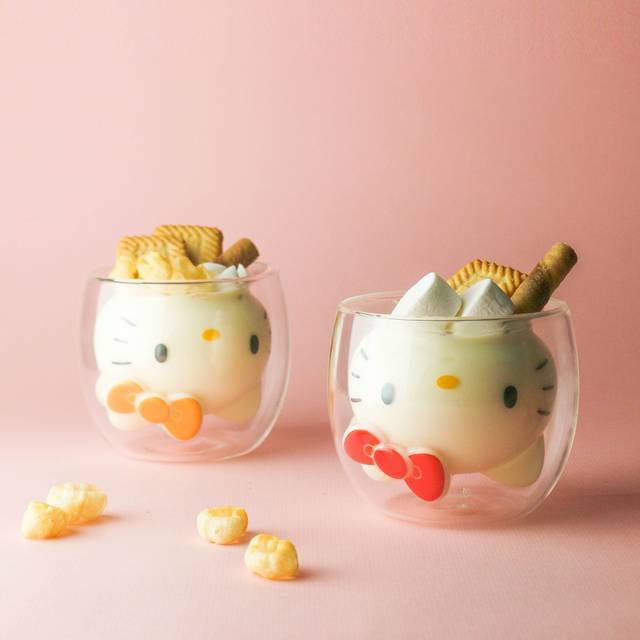 『ハローキティ』ダブルウォールグラスが登場♪ ホットドリンクにも使える♪