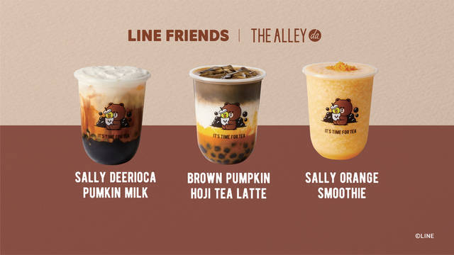 ライン公式キャラ『LINE FRIENDS』× タピオカ「THE ALLEY」♪ オリジナルパッケージやコラボドリンク！