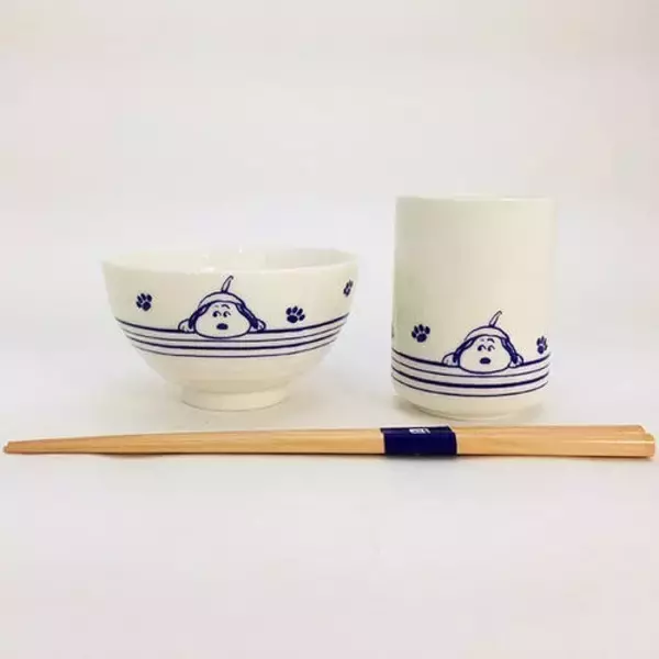 「『スヌーピー』和の食器が登場♪ お茶碗や汁椀、湯呑みにお箸も♪」の画像