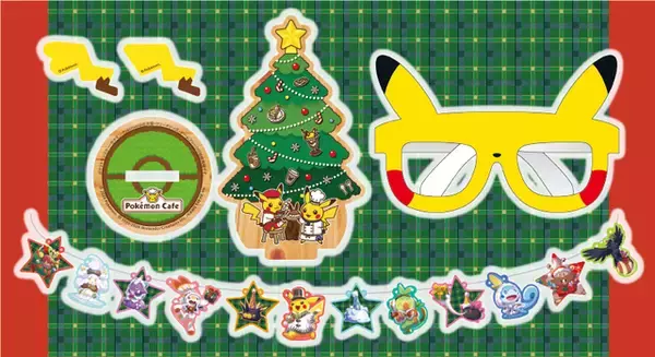 「ピカチュウのクリスマスケーキ登場♪ 『ポケモンカフェ』限定のツリーやしっぽ型箸置きセットも♪」の画像