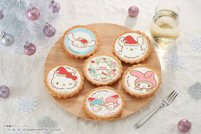 サンリオキャラクターズがクリスマスタルトに♪ ハローキティ、ポムポムプリン、マイメロディなど♪