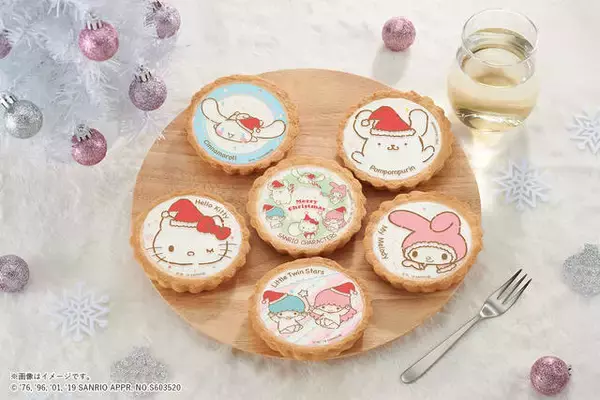 「サンリオキャラクターズがクリスマスタルトに♪ ハローキティ、ポムポムプリン、マイメロディなど♪」の画像
