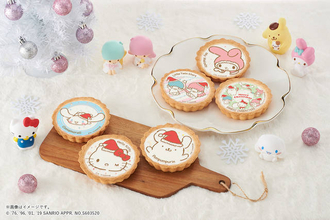 サンリオキャラクターズがクリスマスタルトに♪ ハローキティ、ポムポムプリン、マイメロディなど♪