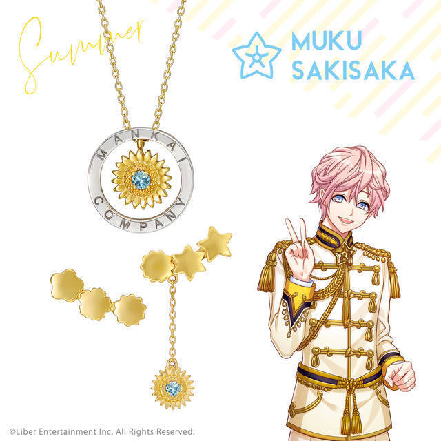 『A3!』コラボジュエリー登場！ 花とクリスタルで劇団員を表現したネックレス、ピアス、イヤリング♪