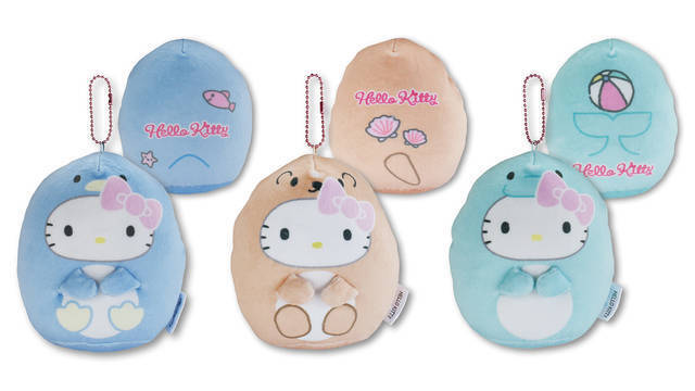 『ハローキティ』がペンギンやイルカ、コツメカワウソに変身♪ タオルや文房具、靴下も♪