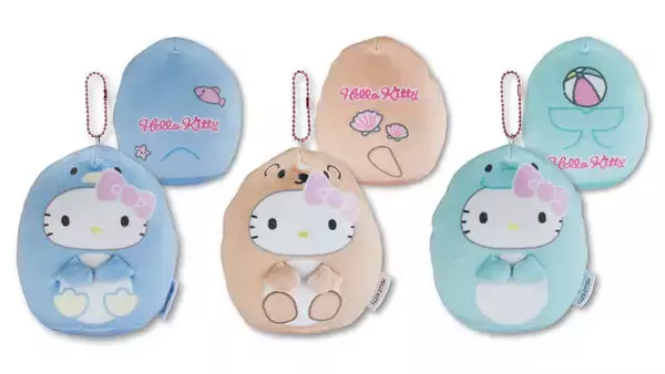 「『ハローキティ』がペンギンやイルカ、コツメカワウソに変身♪ タオルや文房具、靴下も♪」の画像